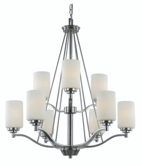 Mid. Chandeliers Glass Up by Trans Globe Imports ( 110 | 70529 BN Mod Pod ) 