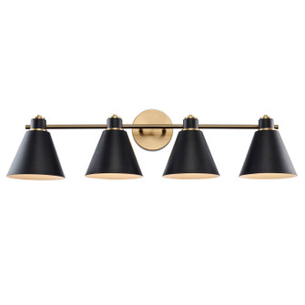 Bathroom Fixtures Four Lights by Trans Globe Imports ( 110 | 22594 AG-BK ) 