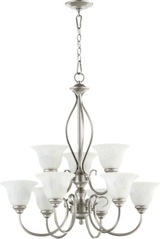 Mid. Chandeliers Glass Up by Quorum ( 19 | 6010-9-64 Spencer ) 