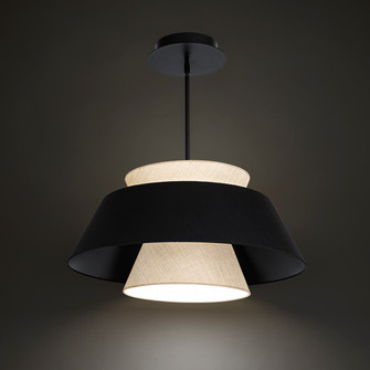 Pendants Fabric Shade by W.A.C. Lighting ( 34 | PD-75126-BK Rockabilly ) 