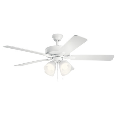 Fans Ceiling Fans by Kichler ( 12 | 330016MWH Basics Pro Premier ) 