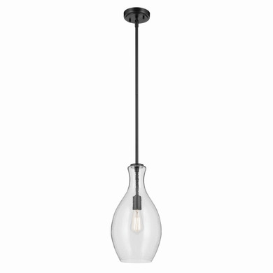 Mini Pendants Glass Down by Kichler ( 12 | 42047BKCS Everly ) 