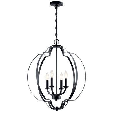 Foyer/Hall Lanterns Open Frame by Kichler ( 12 | 42138BK Voleta ) 