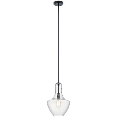 Pendants Glass Down by Kichler ( 12 | 42141BK Everly ) 
