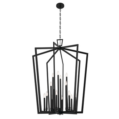 Foyer/Hall Lanterns Open Frame by Kichler ( 12 | 43499BK Abbotswell ) 