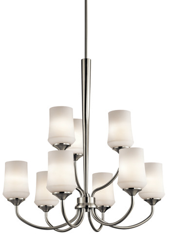 Mid. Chandeliers Glass Up by Kichler ( 12 | 43666NI Aubrey ) 