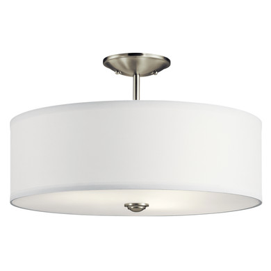 Semi-Flush Mts. Drum Shade by Kichler ( 12 | 43692NI Shailene ) 
