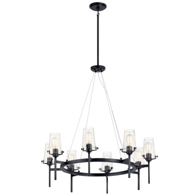 Large Chandeliers Glass Shade by Kichler ( 12 | 43695BK Alton ) 