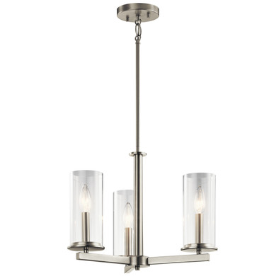 Mini Chandeliers Glass Shade by Kichler ( 12 | 43997NI Crosby ) 