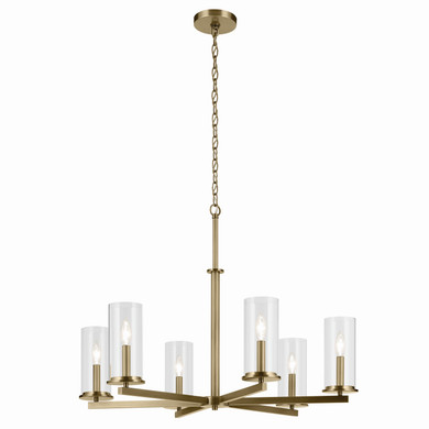 Mid. Chandeliers Glass Up by Kichler ( 12 | 44013NBR Crosby ) 