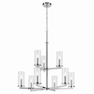 Mid. Chandeliers Glass Up by Kichler ( 12 | 44014CH Crosby ) 