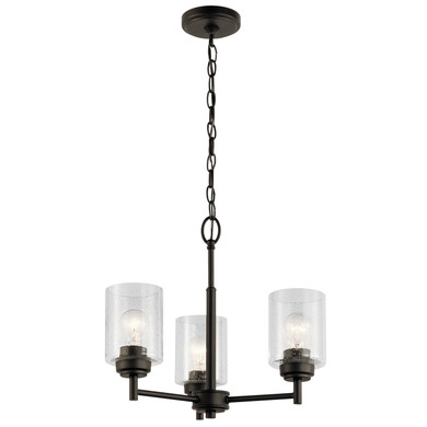 Mini Chandeliers Glass Shade by Kichler ( 12 | 44029OZ Winslow ) 
