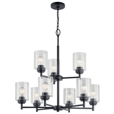 Mid. Chandeliers Glass Up by Kichler ( 12 | 44031BK Winslow ) 