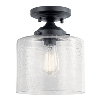 Semi-Flush Mts. Glass Down by Kichler ( 12 | 44033BK Winslow ) 