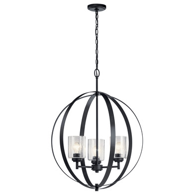 Mid. Chandeliers Glass Up by Kichler ( 12 | 44034BK Winslow ) 