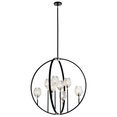 Large Chandeliers Sphere by Kichler ( 12 | 44240BK Moyra ) 
