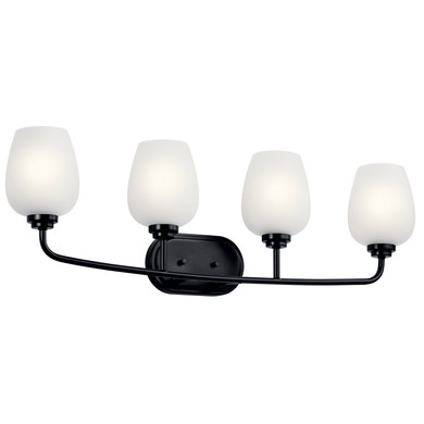 Bathroom Fixtures Four Lights by Kichler ( 12 | 45130BK Valserrano ) 