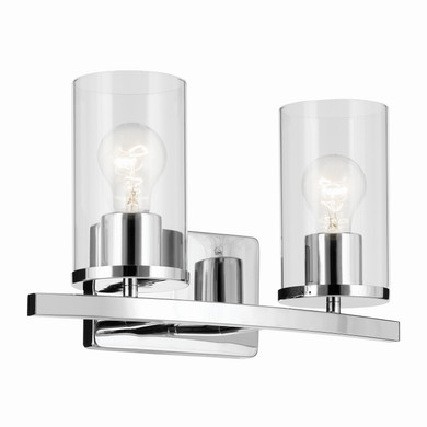 Bathroom Fixtures Two Lights by Kichler ( 12 | 45496CHCLR Crosby ) 