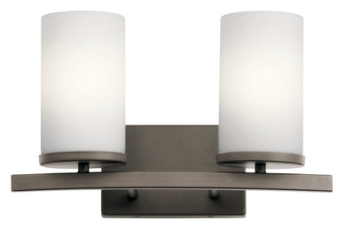 Bathroom Fixtures Two Lights by Kichler ( 12 | 45496OZ Crosby ) 