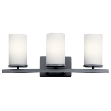Bathroom Fixtures Three Lights by Kichler ( 12 | 45497BK Crosby ) 