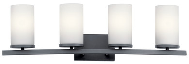 Bathroom Fixtures Four Lights by Kichler ( 12 | 45498BK Crosby ) 