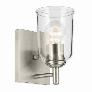 Sconces Single Glass by Kichler ( 12 | 45572NICLR Shailene ) 
