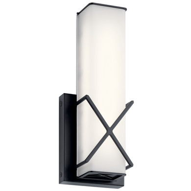 Sconces Single Glass by Kichler ( 12 | 45656MBKLED Trinsic ) 