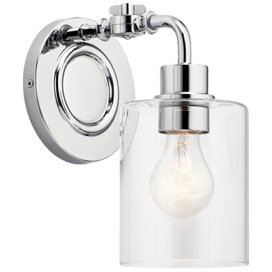 Sconces Single Glass by Kichler ( 12 | 45664CH Gunnison ) 