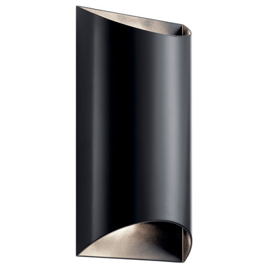 Exterior Wall Mt./Flush by Kichler ( 12 | 49279BKLED Wesley ) 