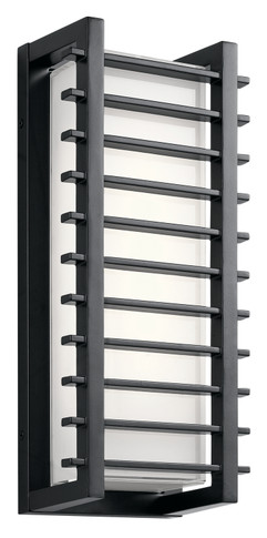 Exterior Wall Mt./Flush by Kichler ( 12 | 49785BKLED Rockbridge ) 