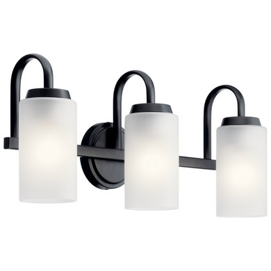 Bathroom Fixtures Three Lights by Kichler ( 12 | 55087BK Kennewick ) 