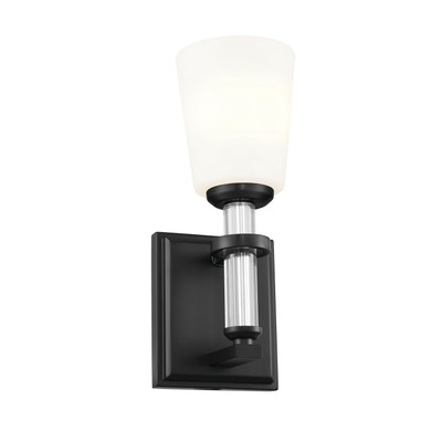 Sconces Single Glass by Kichler ( 12 | 55145BK Rosalind ) 