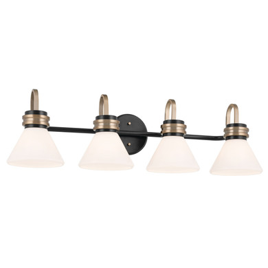 Bathroom Fixtures Four Lights by Kichler ( 12 | 55156BK Farum ) 