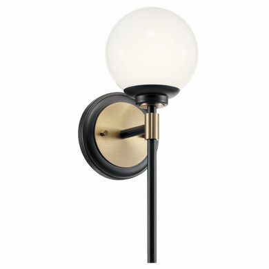 Sconces Single Glass by Kichler ( 12 | 55170BKCPZ Benno ) 