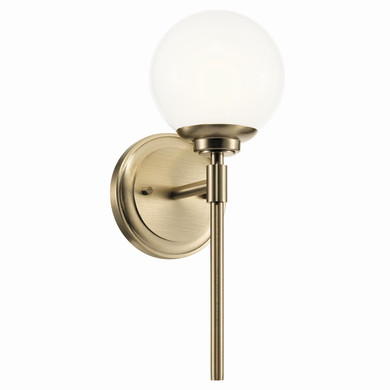 Sconces Single Glass by Kichler ( 12 | 55170CPZ Benno ) 
