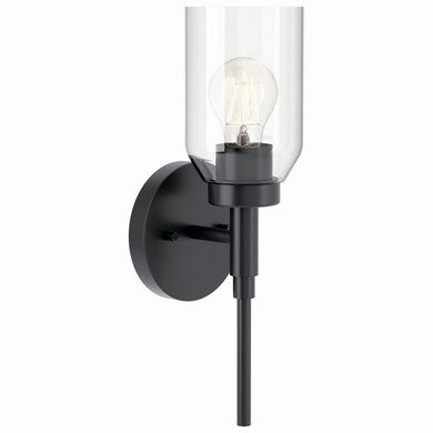 Sconces Single Glass by Kichler ( 12 | 55183BK Madden ) 
