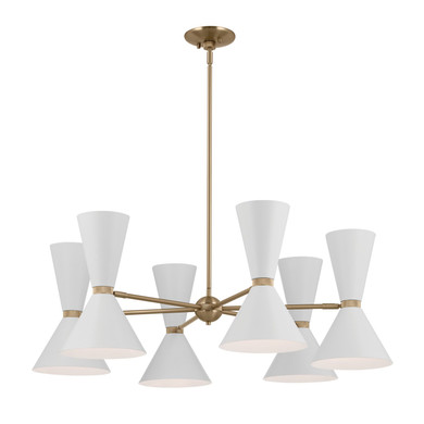 Mid. Chandeliers Metal Shade by Kichler ( 12 | 52566CPZWH Phix ) 