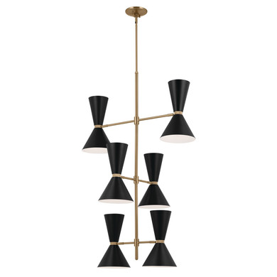 Large Chandeliers Metal Shade by Kichler ( 12 | 52568CPZBK Phix ) 