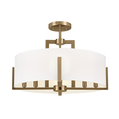 Semi-Flush Mts. Drum Shade by Kichler ( 12 | 52592CPZ Malen ) 