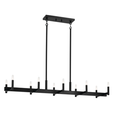 Linear/Island 4 Light + by Kichler ( 12 | 52614BK Erzo ) 