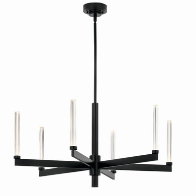 Mid. Chandeliers Glass Up by Kichler ( 12 | 52667BK Sycara ) 