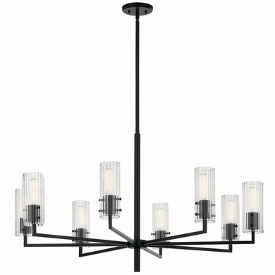 Large Chandeliers Glass Shade by Kichler ( 12 | 52680BK Velestino ) 