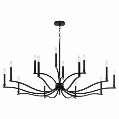 Large Chandeliers Candle by Kichler ( 12 | 52698BK Malene ) 