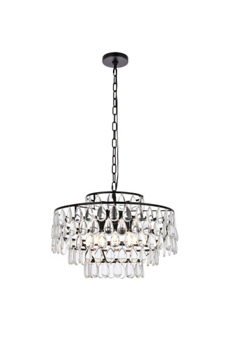 Mini Chandeliers Glass Shade by Elegant Lighting ( 173 | 1102D20BK Mila ) 