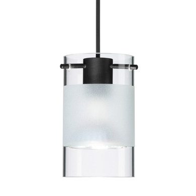 Mini Pendants Glass Down by Besa ( 74 | 1XT-6524EC-LED-BK Besa Scope Pendant ) 