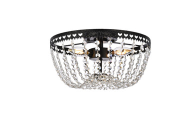 Flush Mounts Bowl Style by Elegant Lighting ( 173 | 1112F12BK Kylie ) 