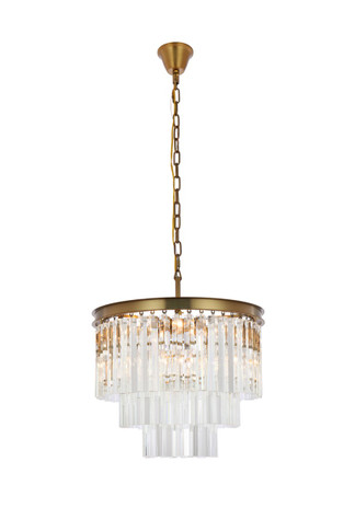 Mini Chandeliers Glass Shade by Elegant Lighting ( 173 | 1201D20SG/RC Sydney ) 