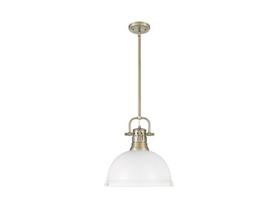 Pendants Metal Shade by Golden ( 62 | 3604-L AB-WHT Duncan ) 