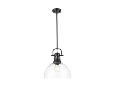 Pendants Glass Down by Golden ( 62 | 3604-L BLK-CLR Duncan ) 