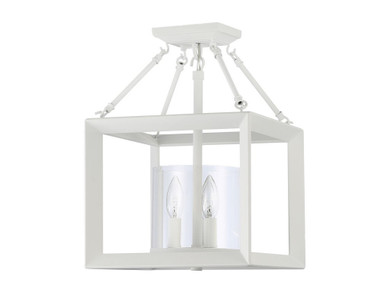 Semi-Flush Mts. Cage by Golden ( 62 | 2073-SF NWT-CLR Smyth ) 